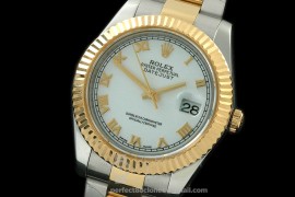 0 RL41DJ-18K-111 116333 White Roman TT Swiss 2836