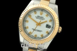 0 RL41DJ-18K-131 116333 White Diamond TT Swiss 2836