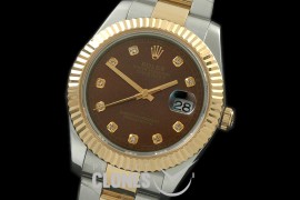0 RL41DJ-18K-134 116333 Brown Diamond TT Swiss 2836