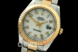 0 RL41DJ-18K-141 116333 White Num TT Swiss 2836