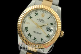 0 RL41DJ-18K-125 116333 White Roman TT Swiss 2836