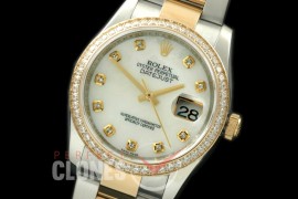 RDJMT08077D SS/YG Oyster/Diam MOP Diam Asian 2836