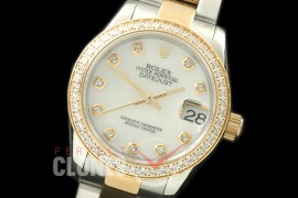 RDJmT08077D SS/YG Oyster/Diam MOP White Diam Asian 2836