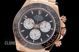 0 0 0 0 0 0 RLDFR-126525-101W QF 904L Steel Le Mans Daytona 126525LN RG/CER/RG Black Sticks 4132 Superclone - 72 Hours Power Reserve Movement / Extra Weighted