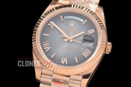 0.0 0 0 0 R40DDR00539 QF Extra Weighted Daydate 40mm 228238 904 Steel RG/RG Fluted Bez Slate Ombre Roman VR 3255