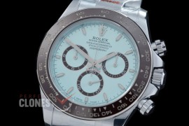 RLDS-126505-007W QF 904L Steel 50th Anniversary Daytona 126508 SS/SS Ice Blue Sticks 4131 Superclone - 72 Hours Power Reserve Movement / Extra Weighted - Free Sprung Movement