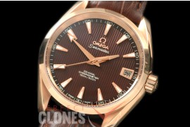 OMAT385-133 Aqua Terra Ladies RG/LE Brown Stk A-2824