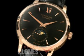 MBST10032 Star Calender Moonphase RG/LE Black M-9105