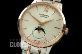 MBST10046S Star Calender Moonphase SS/RG White M-9105
