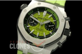 0 APDC-073 NF Royal Oak Diver Chrono SS/RU Lime Green Asia 