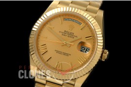 R40DD-18K-103 228238 YG/YG Gold Roman Swiss 2836