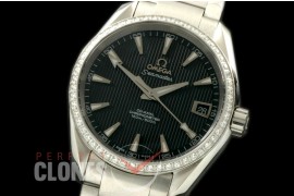 OMAT385-122SD Aqua Terra Ladies SS/SS Black Stk A-2824