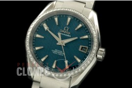 OMAT385-123SD Aqua Terra Ladies SS/SS Blue Stk A-2824