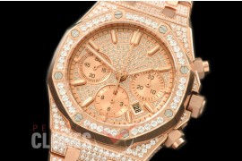 APROC00802 Royal Oak Chrono Bling RG/RG Diam A-7750