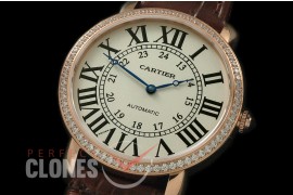 CAR-LS-105D Ronde Louis Cartier XXL RG/LE White A-6497/Cal 430