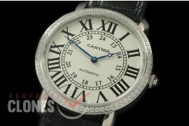 CAR-LS-101D Ronde Louis Cartier XXL SS/LE White A-6497/Cal 430