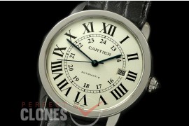 CAR-RS-051 Ronde Solo de Cartier XXL SS/LE White A-2824