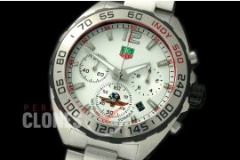 0 TGF1-00091 Formula 1 Indy 500 Special Ed Chronograph SS/SS White OS 20 Qtz