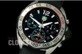 0 TGF1-00092R Formula 1 Indy 500 Special Ed Chronograph SS/RU Black OS 20 Qtz