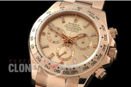 RLDFR00081 Daytona 116505 RG/RG Rose Gold Baguette A7750