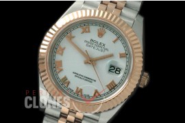 R41DJTR-821 126331 SS/RG Fluted/Jubilee White Roman SA 3235