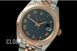 R41DJTR-825 126331 SS/RG Fluted/Jubilee Blue Roman SA 3235