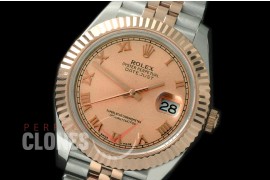 R41DJTR-827 126331 SS/RG Fluted/Jubilee Rose Gold Roman SA 3235