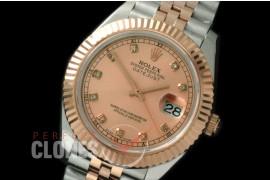 R41DJTR-817 126331 SS/RG Fluted/Jubilee Rose Gold Diam SA 3235