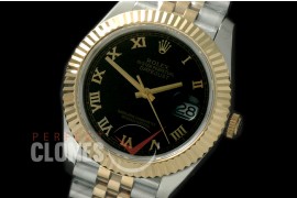 R41DJT-823 126333 SS/YG Fluted/Jubilee Black Roman SA 3235