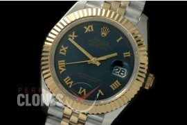 R41DJT-826 126333 SS/YG Fluted/Jubilee Blue Roman SA 3235