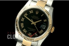 R36DJT-772 116233 SS/YG Fluted/Oyster Black Roman SA 3135