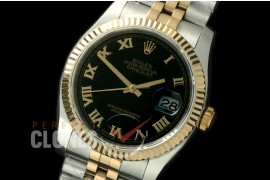 R36DJT-722 116233 SS/YG Fluted/Jubilee Black Roman SA 3135