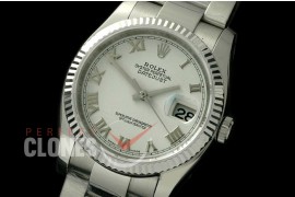 R36DJS-771 116234 SS/SS Fluted/Oyster White Roman SA 3135