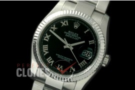 R36DJS-772 116234 SS/SS Fluted/Oyster Black Roman SA 3135