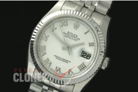 R36DJS-721 116234 SS/SS Fluted/Jubilee White Roman SA 3135