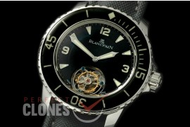 0 BP00021 50 Fathoms Tourbillon SS/NY Black Asian SG Flying Tourbillon 