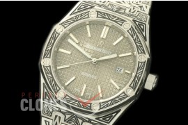 AP15400-904 AP15400 Royal Oak Special Ornamental Engraved Edition SS/SS Grey Miyota 8215