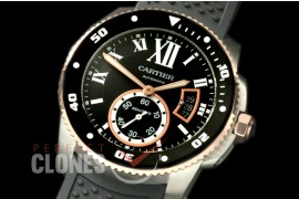 CARCC00077R Calibre de Cartier SS/RG/RU Black Miyita 8205