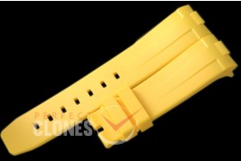 RLRU00284 Rubber B Yellow Rubber Strap 22/20 with Integrated Block 