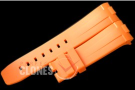 RLRU00285 Rubber B Orange Rubber Strap 22/20 with Integrated Block 
