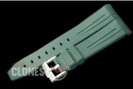 RLRU00212 Rubber B Green Rubber Strap 20/18 with Insignia Buckle 