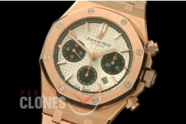 0AP00196 Royal Oak Chronograph RG/RG White Sticks A-7750