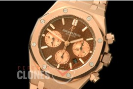 0AP00199 Royal Oak Chronograph RG/RG Brown Sticks A-7750