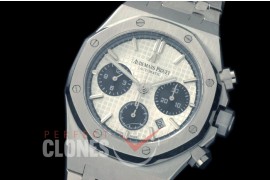 0AP00186 Royal Oak Chronograph SS/SS White Sticks A-7750