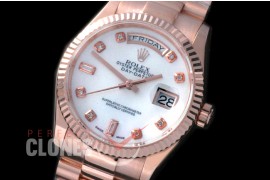 RL36DD-RG-18K-038 118235 RG/RG MOP White Diamond Swiss 2836