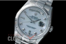 R36DDS-919 118239 SS/SS Fluted/President MOP White Diamond A-2836