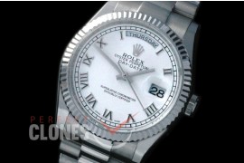 R36DDS-921 118239 SS/SS Fluted/President White Roman A-2836