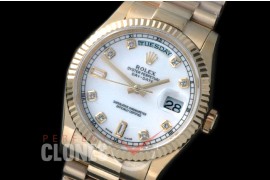 R36DDF-911 118238 YG/YF Fluted/President Pearl White Diamond A-2836