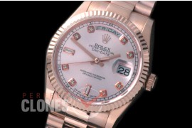 R36DDR-917 118235 RG/RG Fluted/President Rose Gold Diamonds A-2836