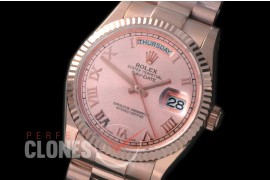 R36DDR-927 118235 RG/RG Fluted/President Rose Gold Roman A-2836